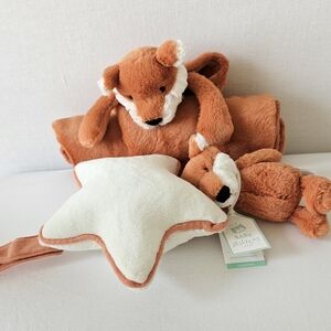 🦊Jellycat Bashful Fox Cub Musical Pull & Blankie🦊